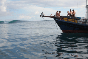 on a surf charter in mentawai islands